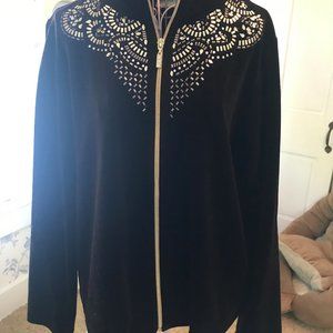 Chico's Zenergy Black Velvet Jacket
